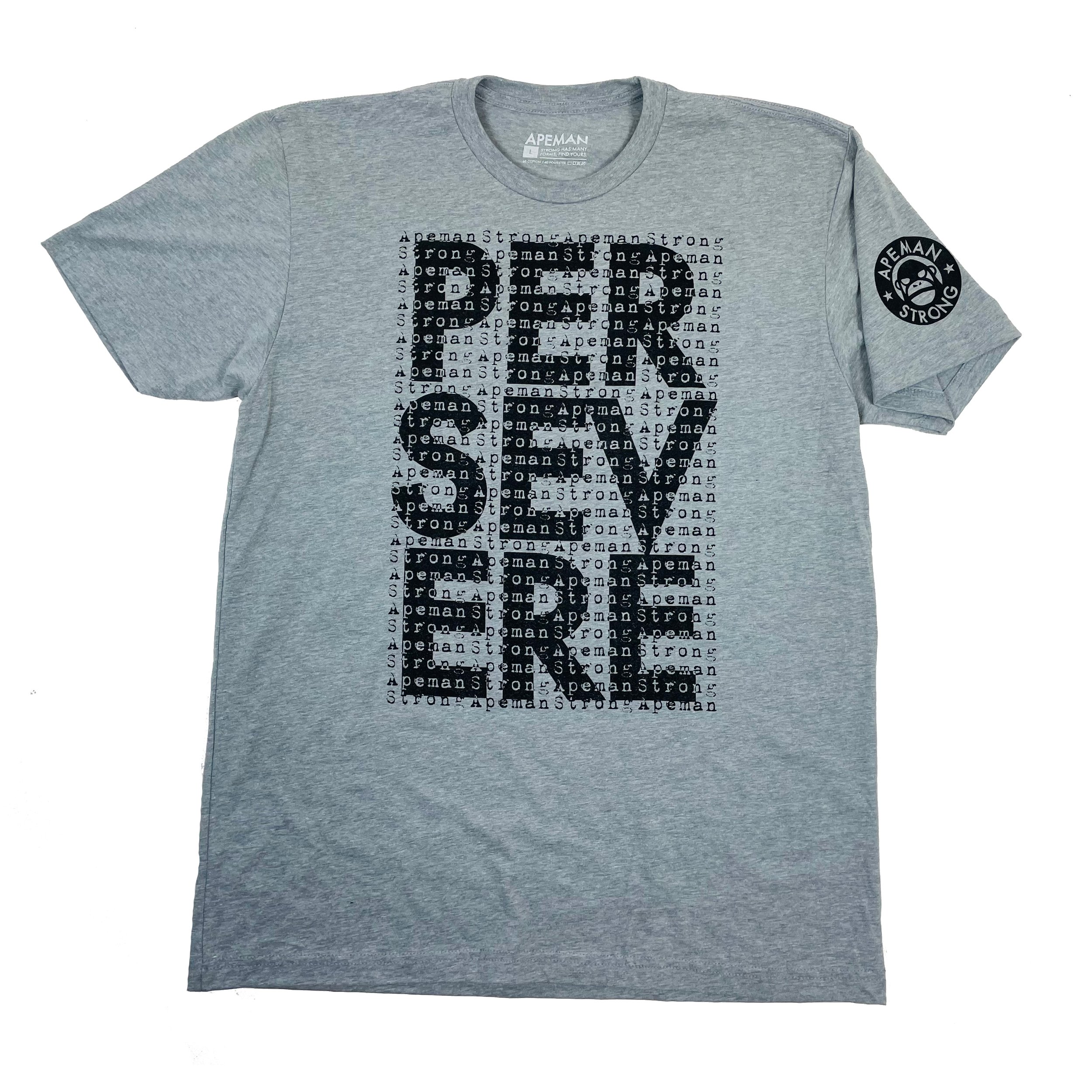 APEMAN STRONG Men's Workout Shirt - Persevere Tee Sold by Apeman Strong