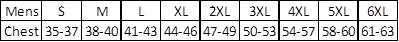 Sizing Info, in inches