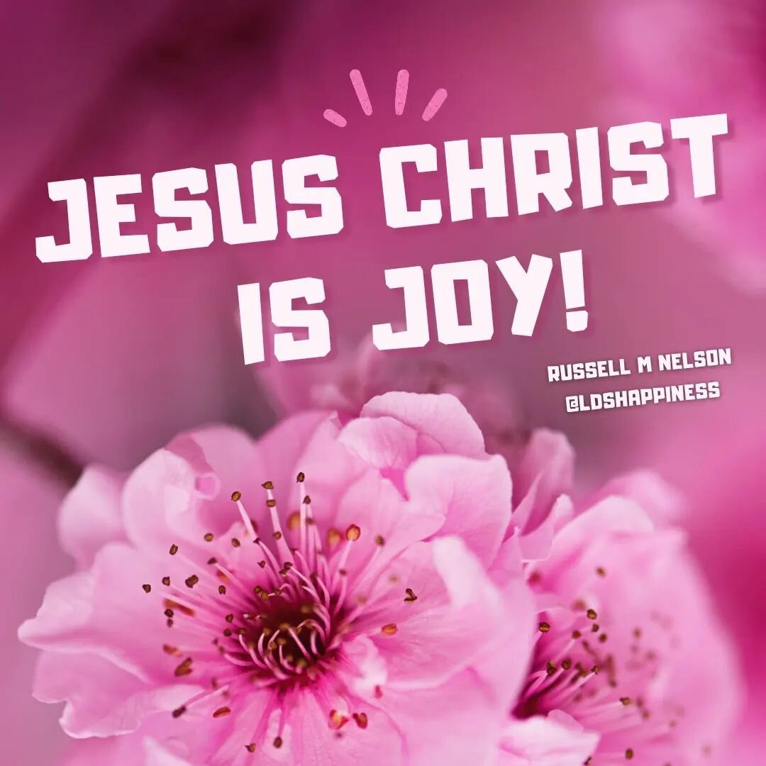 No matter what is going on in life, we can have joy in Jesus Christ 💕 #jesuslovesyou #planofhappiness #thinkcelestial #lds #joy #becauseofhim #comeuntochrist #comefollowme