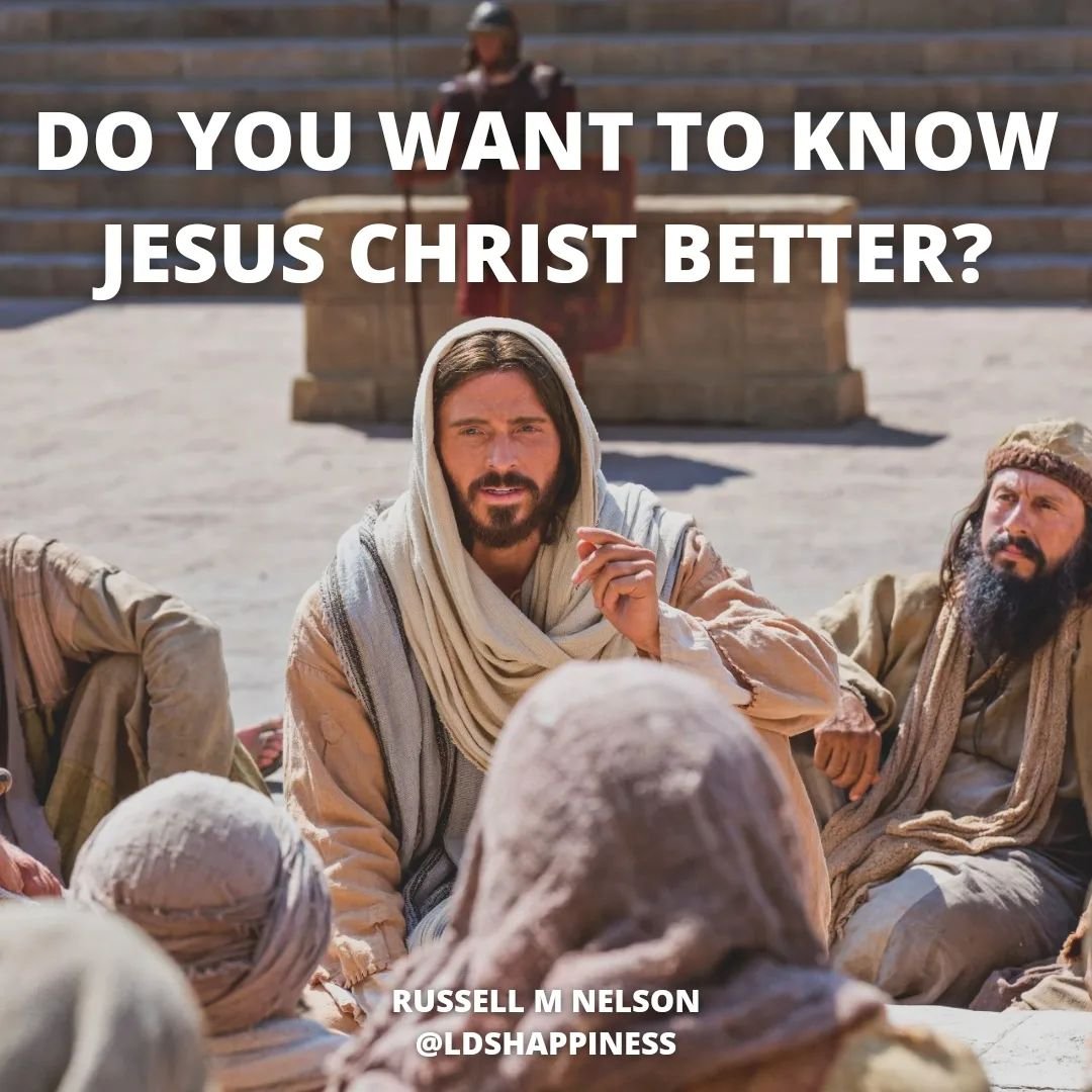 To know Jesus Christ, follow Him- follow His example and His teachings and feel His influence in your life 💕 #comeuntochrist #planofhappiness #happinessfromprophets #hearhim #followhim #comefollowme #peaceinchrist #thinkcelestial #becauseofhim #lds