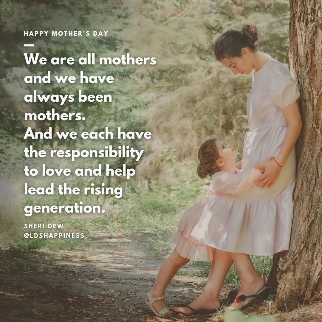 Celebrating Mother's Day with quotes from women leaders of the church... And swipe to see my tribute to my own mother! Happy Mother's Day 💕 Share with the mothers in your life! #happymothersday #motherhood #mom #thanksmom #familiesareforever #mother