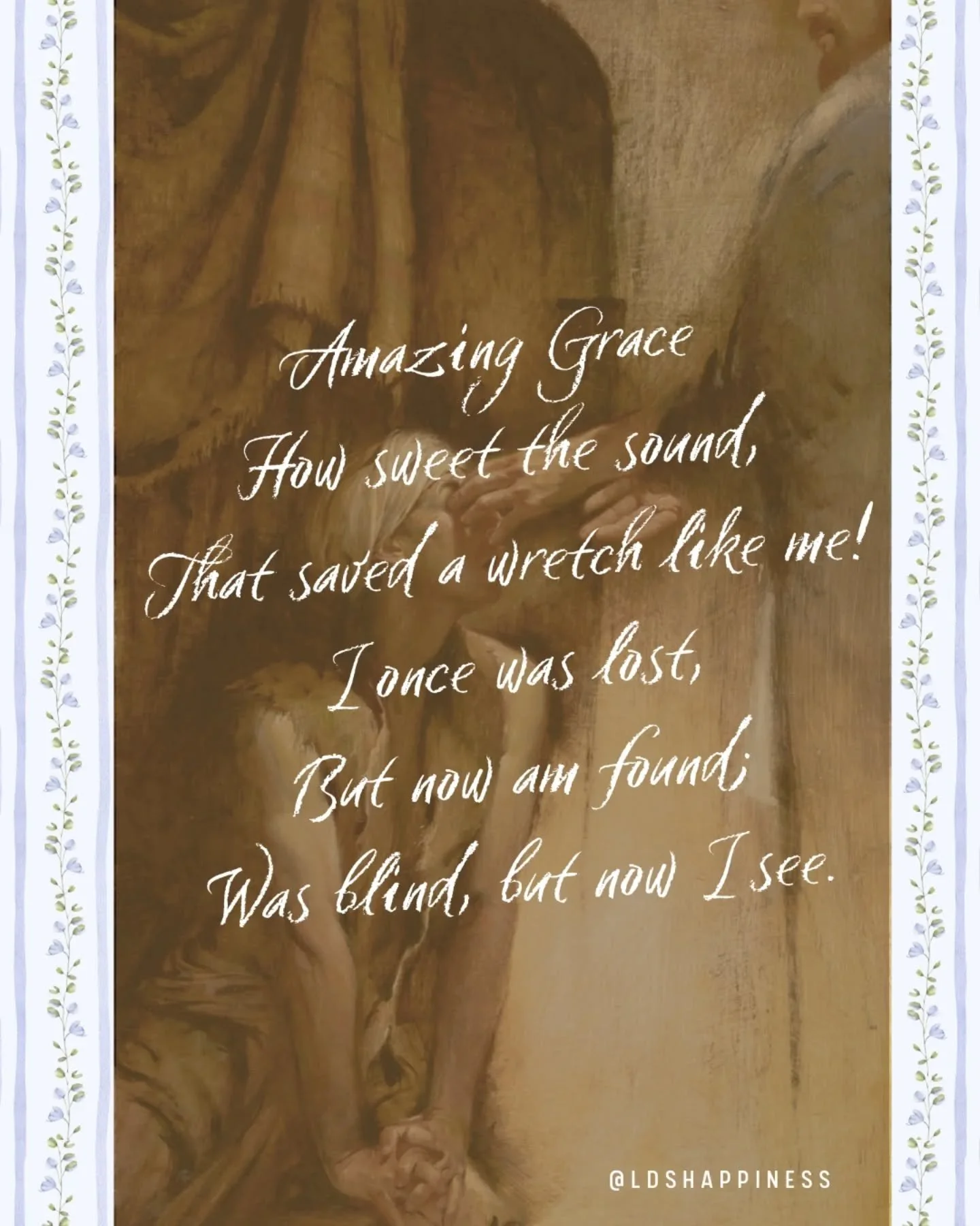 How sweet it was to hear @jeffreyrholland sing this hymn today 🥹 I was blind, but now I see!

Artwork by Walter Rane

#amazinggrace #generalconference #jeffreyrholland #nowisee #hymn #hopeinchrist #peaceinchrist #discipleofchrist #comeuntochrist #ld