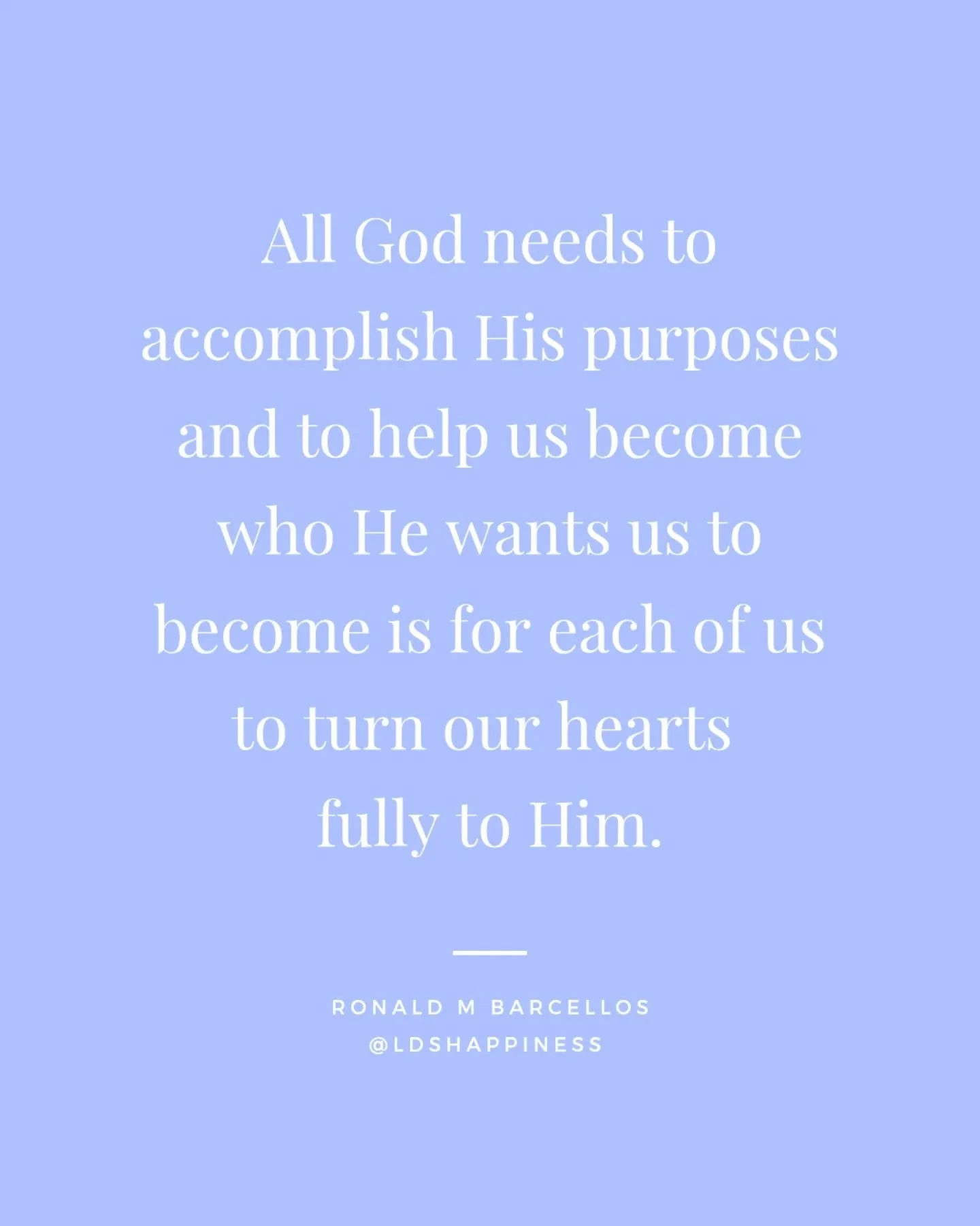 &quot;As we continue to nourish the seed of faith by our righteous desires and actions, we will experience the same sanctification of our hearts as the Nephites: 'They did fast and pray oft, and did wax stronger and stronger in their humility, and fi