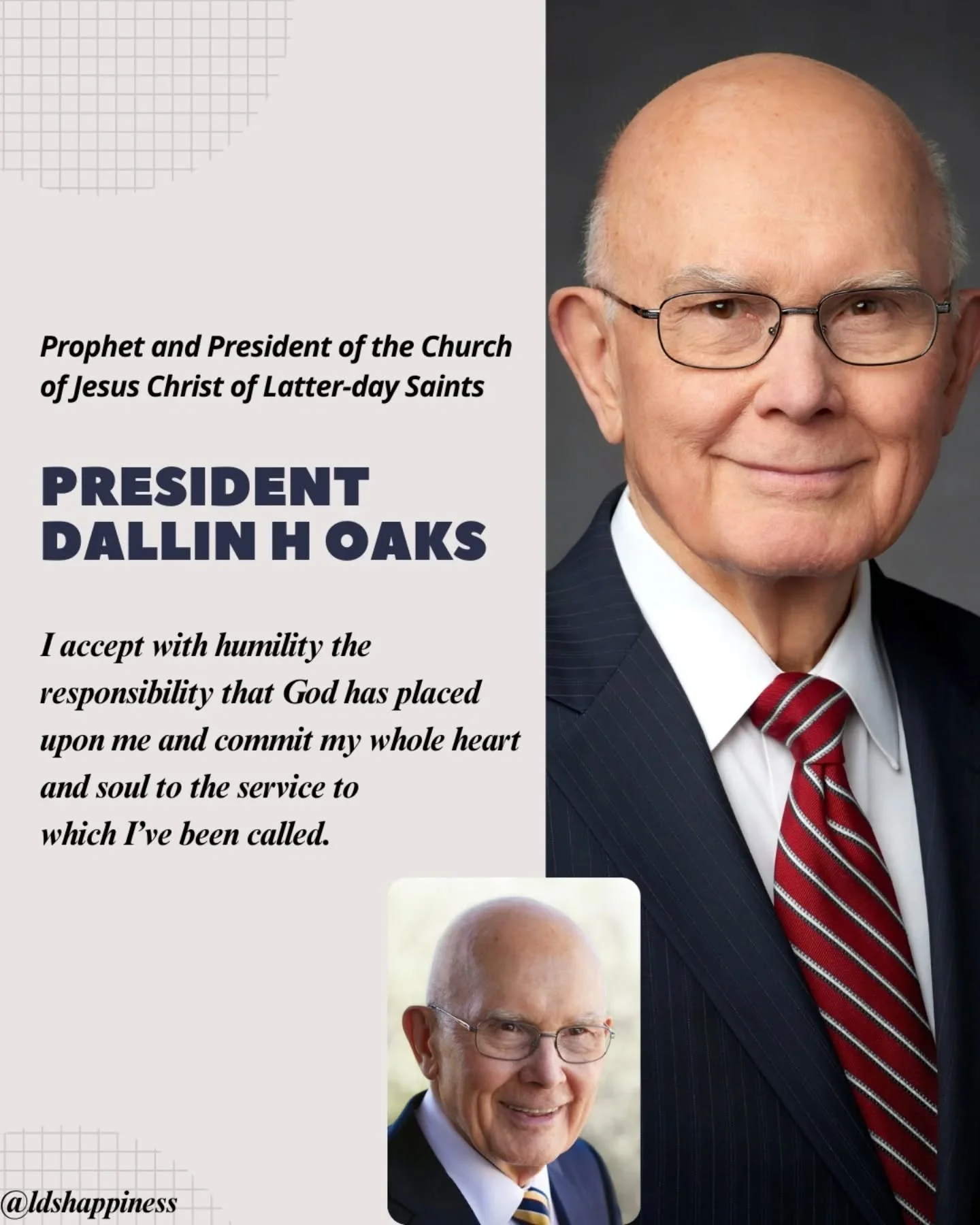 We honor and sustain the new First Presidency of the Church of Jesus Christ of Latter-day Saints: President @dallinhoaks with @henrybeyring and @dtoddchristofferson as counselors. These men are called of God as prophets, seers, and revelators. Jesus 