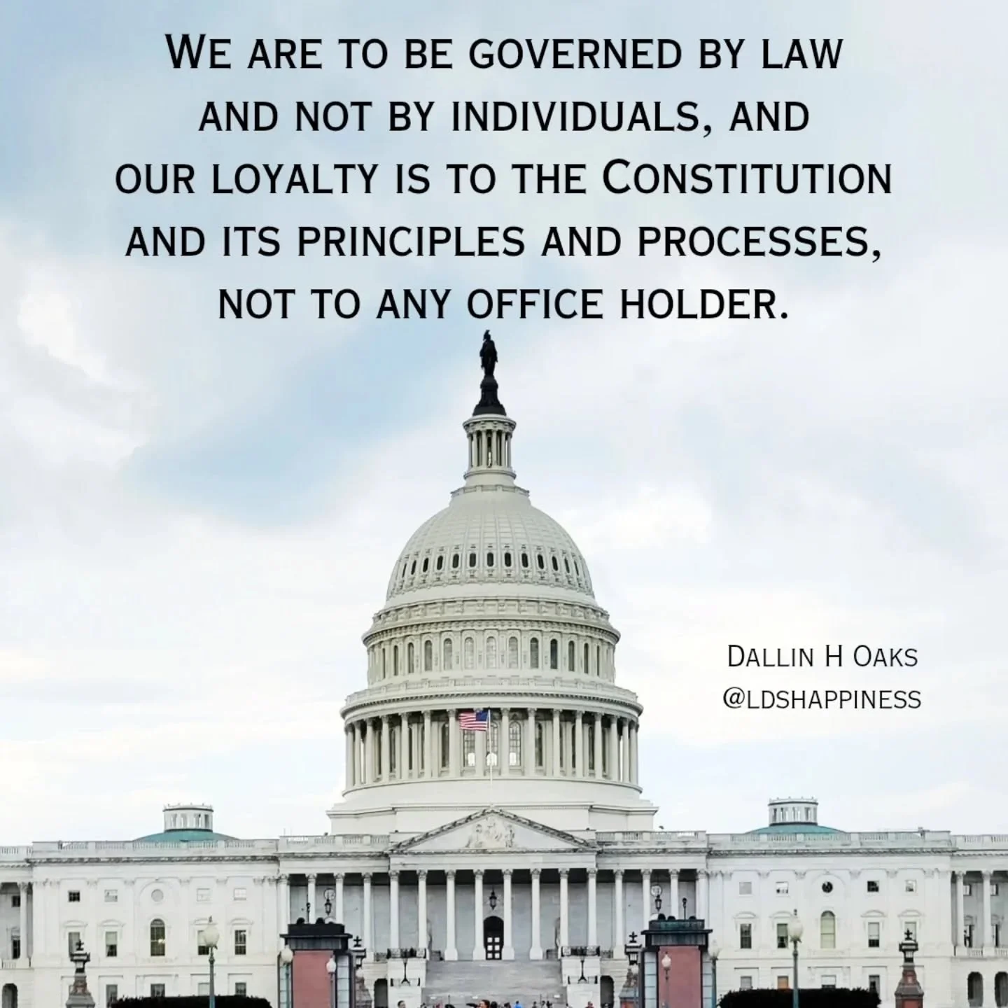 Voting Day! Today is the perfect time to reread President Oaks's talk &quot;Defending Our Divinely Inspired Constitution&quot; with its powerful message of revelation and truth, even in the political realm. 

President Oaks stated, &quot;Our belief i