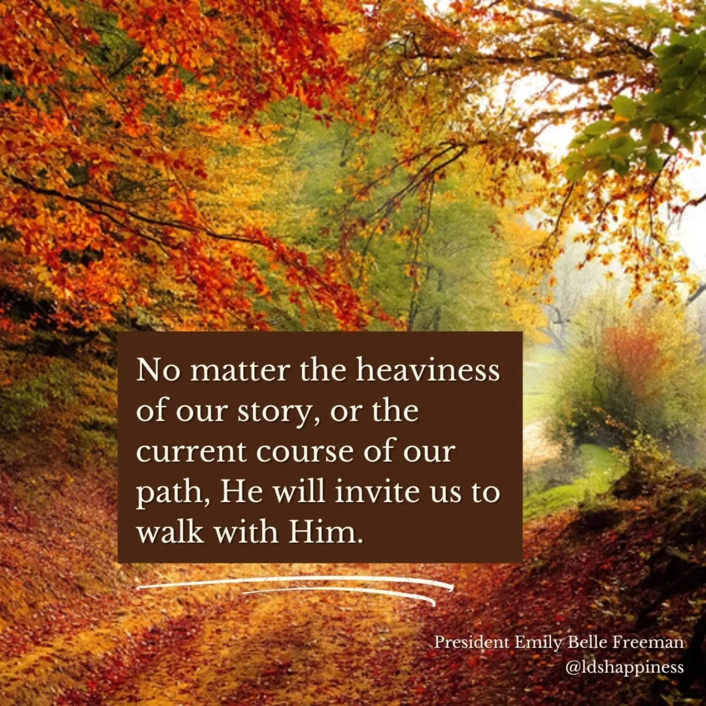 Walk with Jesus 💕 Love this quote from President Freeman and the reminder that Jesus is always there for us! 

#walkwithchrist #jesuslovesyou #emilybellefreeman #comeuntochrist #sundayhappiness #ldshappiness #jesuschrist #ldschurch #churchofjesuschr