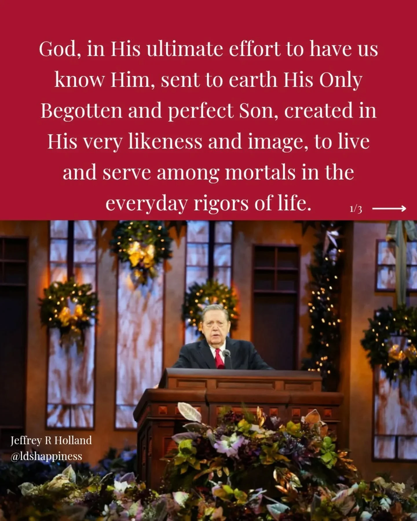 Happy birthday, President @jeffreyrholland 💕 We love and sustain you!!

Today I studied his message &quot;The Grandeur of God&quot; and was touched by the focus on the love of God. God sent Jesus Christ to earth out of love. Jesus lived and died and