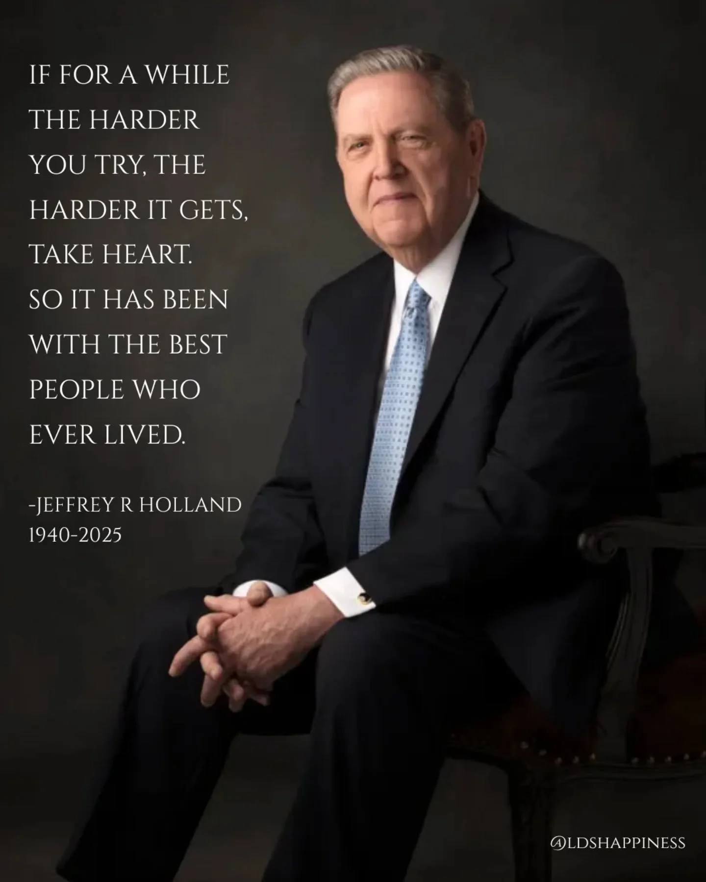 President Jeffrey R Holland has died. He will be reunited with his dear wife Pat 💕 He will be missed and his teachings will still be cherished by so many. Jeffrey R Holland was a true disciple of Jesus Christ.

#jeffreyrholland #presidentholland #ld
