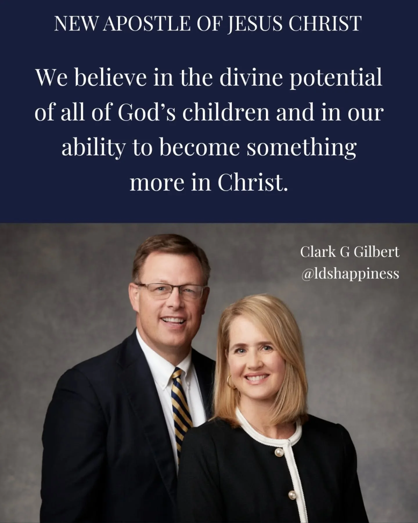 Elder Clark G Gilbert was called and sustained as an apostle of the Lord Jesus Christ this week. In rereading his Conference message "Becoming More in Christ: The Parable of the Slope", I was struck by the emphasis on progress and potential