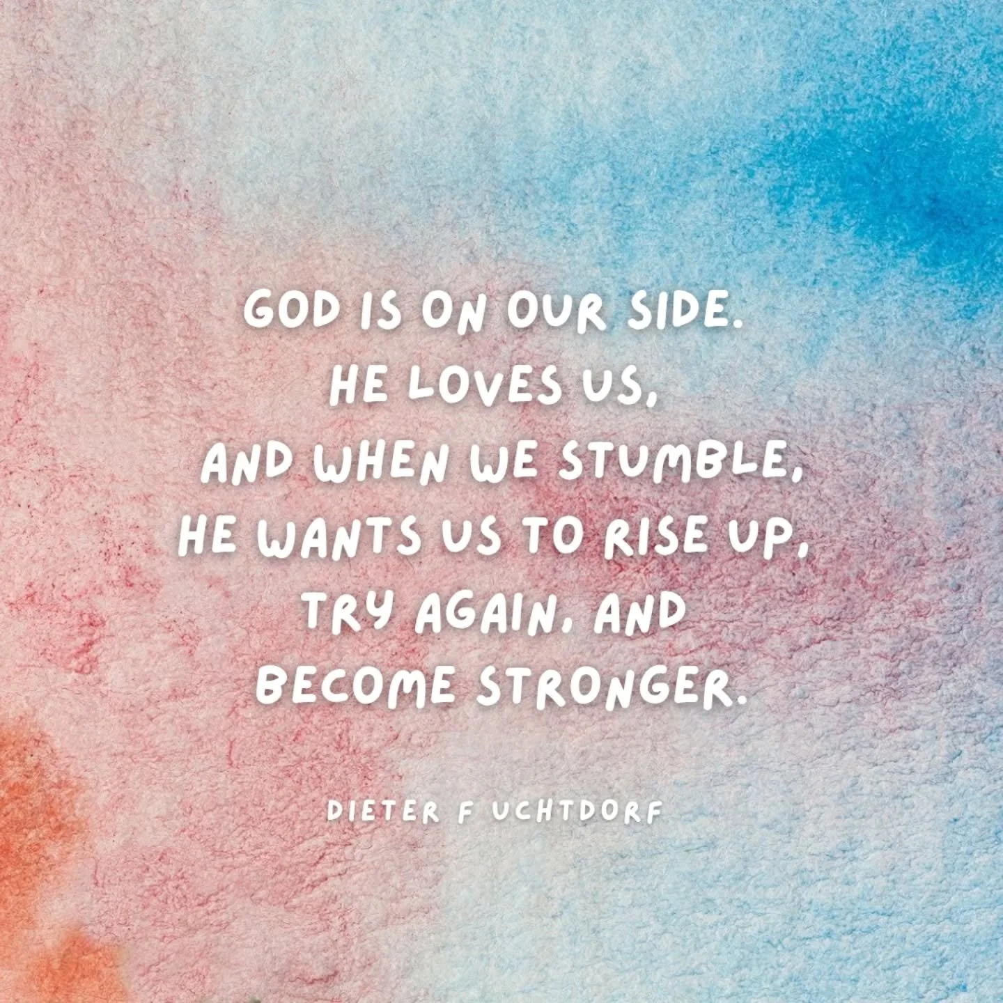 God is always there for you! He knows you. He loves you. He has a Plan for you. Don't give up!

#dontgiveup #godlovesyou #planofhappiness #ldshappiness #ldsquotes