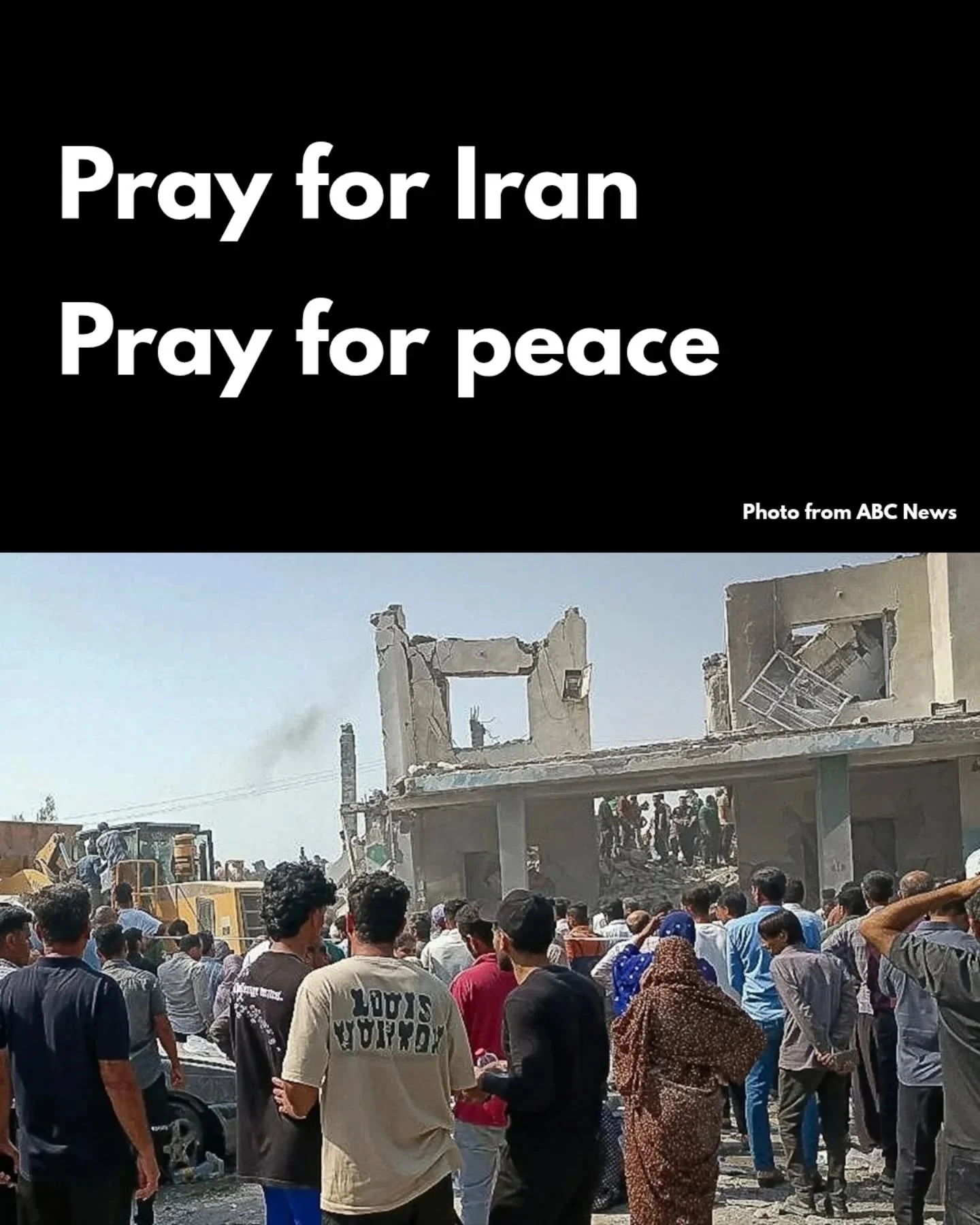 More than 100 children were killed from airstrikes at a girl's school in Iran, the Washington Post reports. Iran's leader and many others have also been killed. Regardless of politics, the violence is horrifying. Pray for Iran. Pray for peace.

Jesus