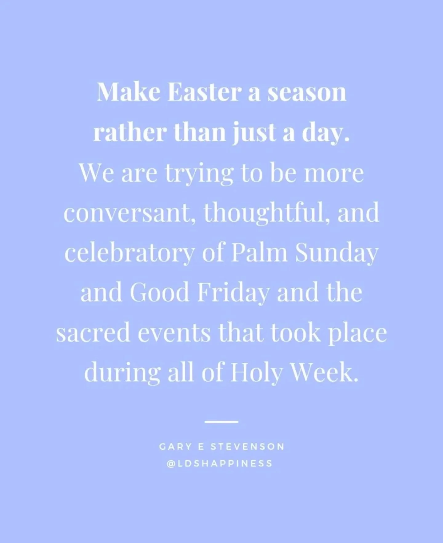 Today is Palm Sunday, the start of Holy Week. Let us remember the Savior and His sacrifice for us by celebrating Easter in a more thoughtful, conscious way this year.

#palmsunday #easter #holyweek #jesuslovesyou #ldshappiness