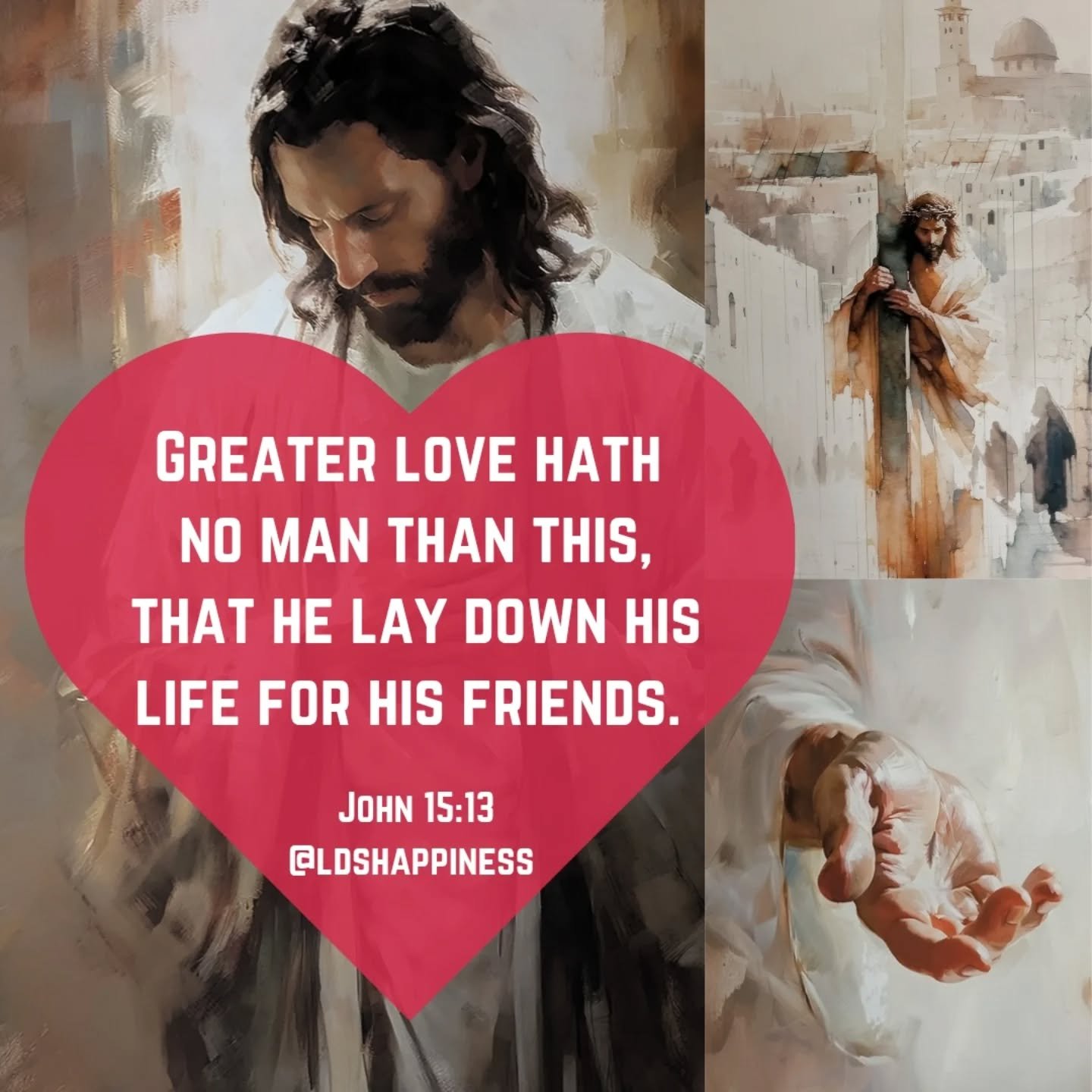 Happy Good Friday! Jesus showed us the greatest love of all by sacrificing Himself for us. He loved us enough to die for us, to suffer for us, to feel all the pain and sins of each of us. This Holy Week and always, remember Him ❤️

#greaterlove #good