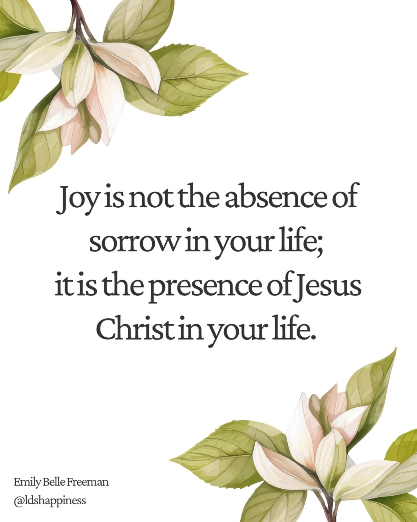 Jesus Christ = joy 😇 Happy Easter! This talk from @emilybellefreeman was so beautiful!

#joy #jesuschrist #easter #emilybellefreeman #ldsquotes