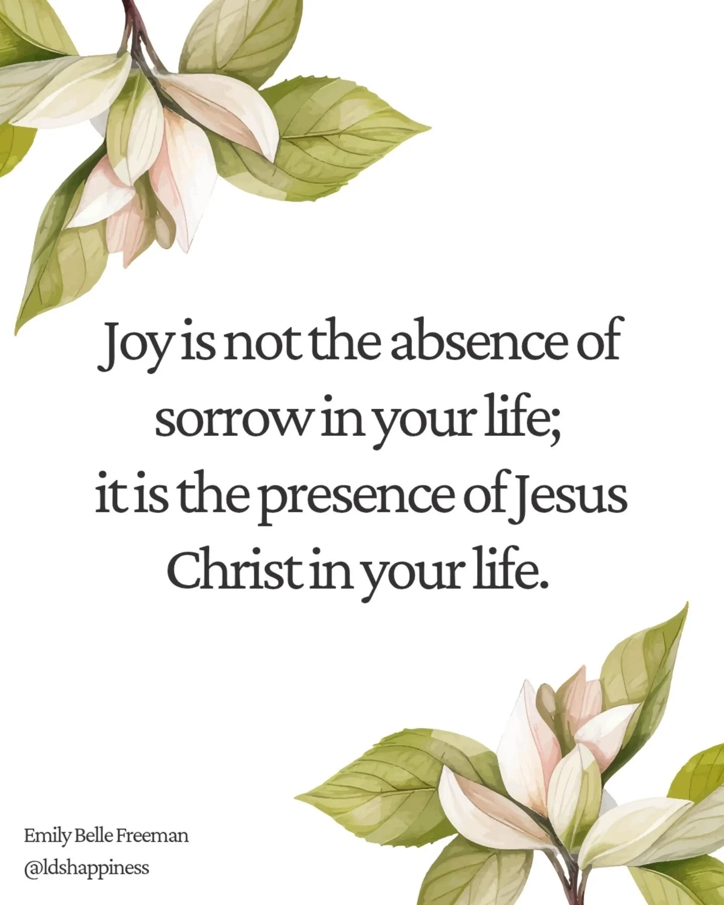 Jesus Christ = joy 😇 Happy Easter! This talk from @emilybellefreeman was so beautiful!

#joy #jesuschrist #easter #emilybellefreeman #ldsquotes