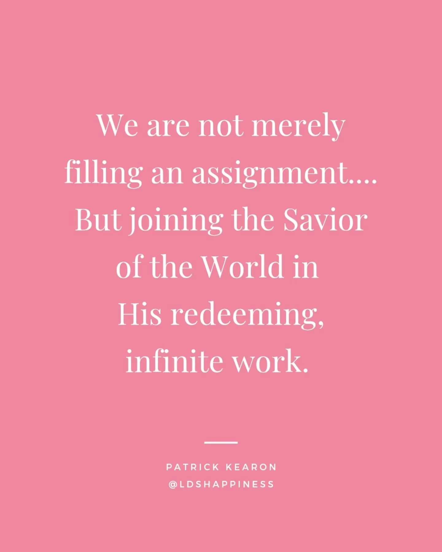 Every calling is building God's kingdom 💕 It's sometimes hard to feel like what you're doing matters, that you're making a difference. But God loves effort! Everything counts. Everything you do, God sees. It matters to Him. 

#youmatter #generalconf