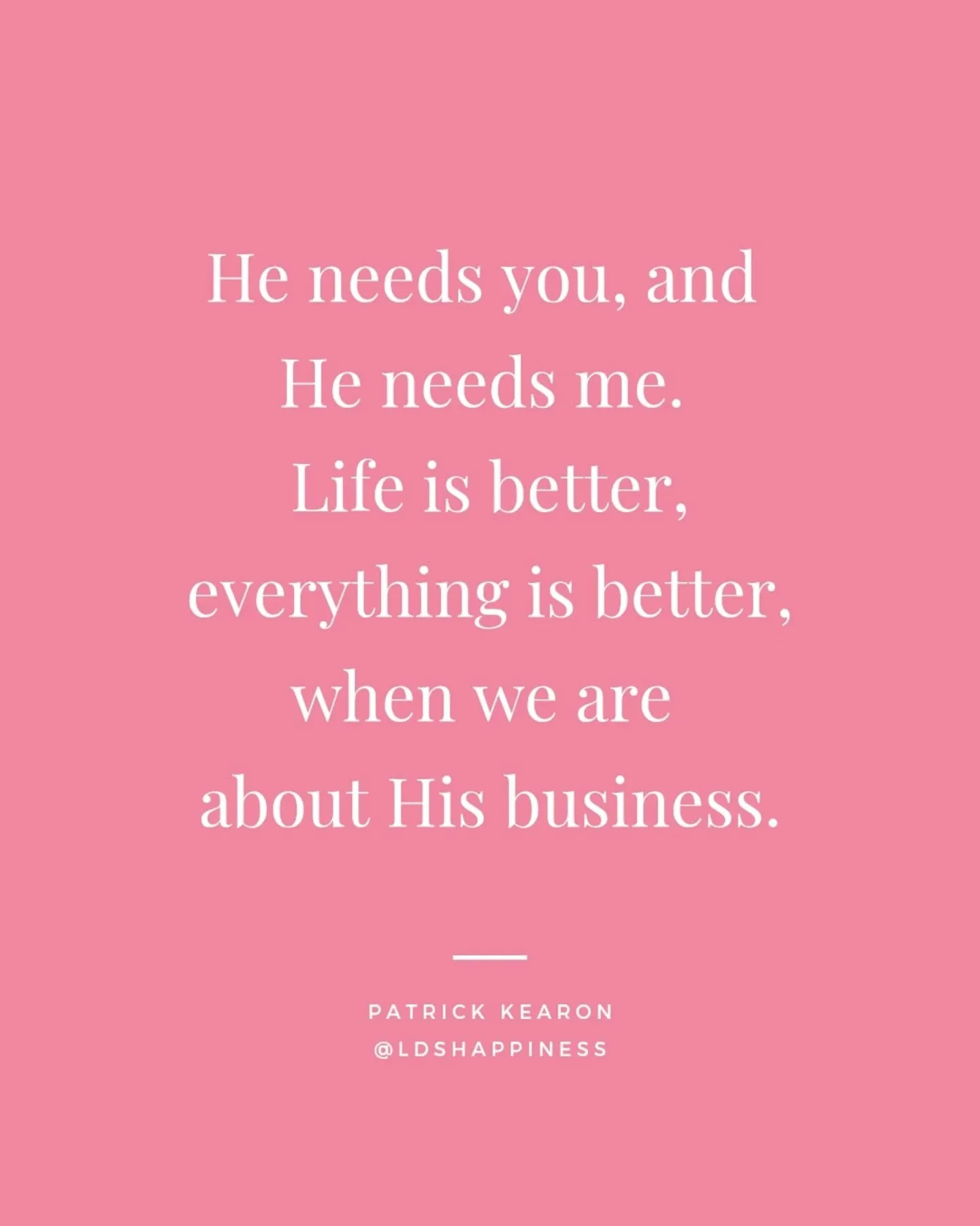 In Luke 2:49, Jesus asks his mother "wist ye not that I must be about my Father&rsquo;s business?" when she is surprised to find him in the temple instead of traveling with the family. I love the idea of us also being about the Lord's busin