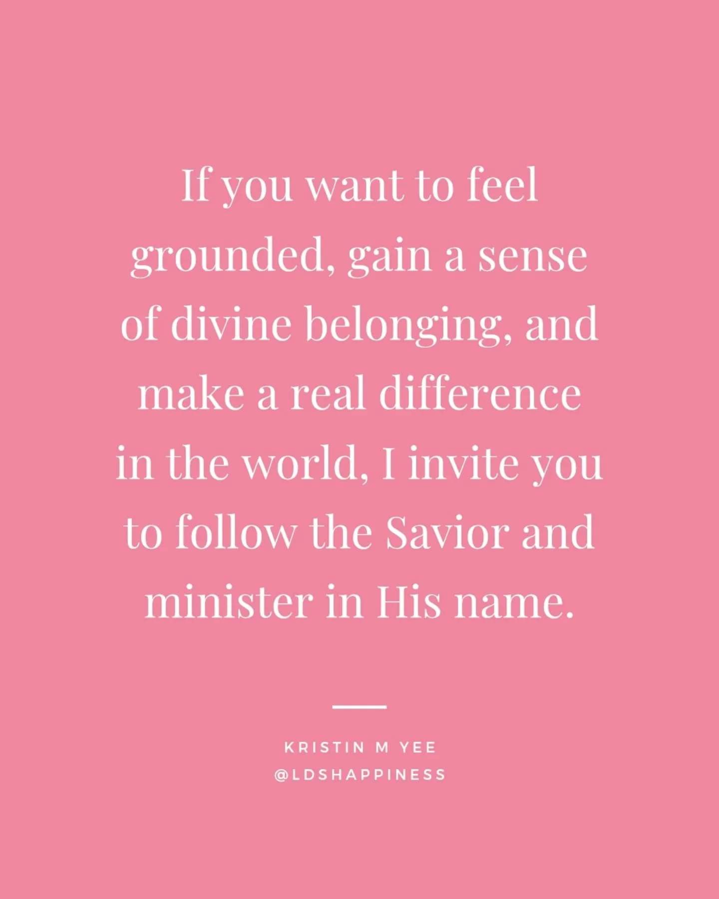 So many of us long to live a life that matters. Loving and caring for each other is the way to do that ❤️ Not big, dramatic, showy efforts, but real, quiet acts of service and care. As we minister to others in the Savior's name, we draw closer to Him