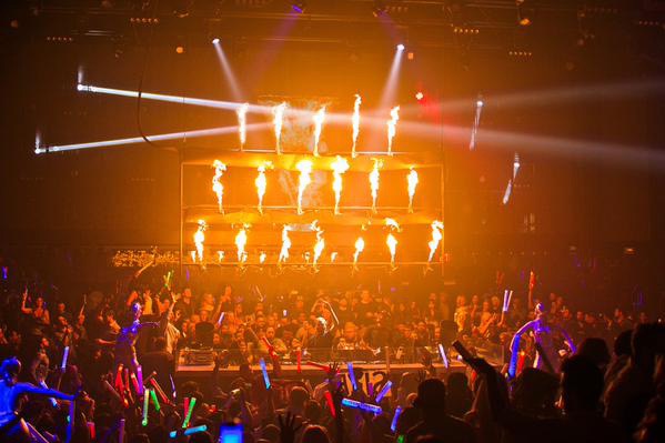 FirePixels on display at club LiFE during Steve Angello's Reflections residency.