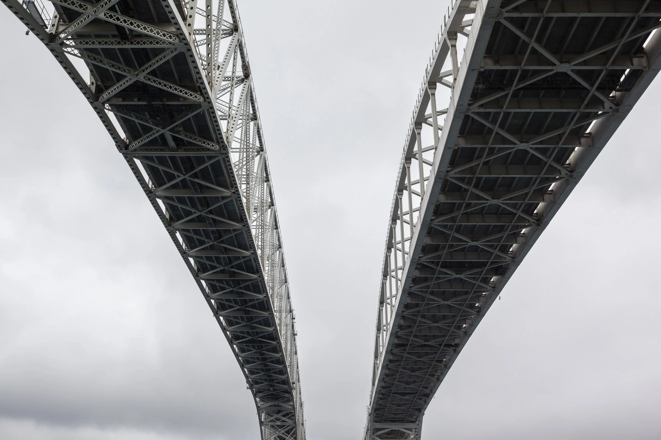 31 — Saint Clair River inlet from Lake Huron, Blue Water Bridge, Port Huron, Michigan