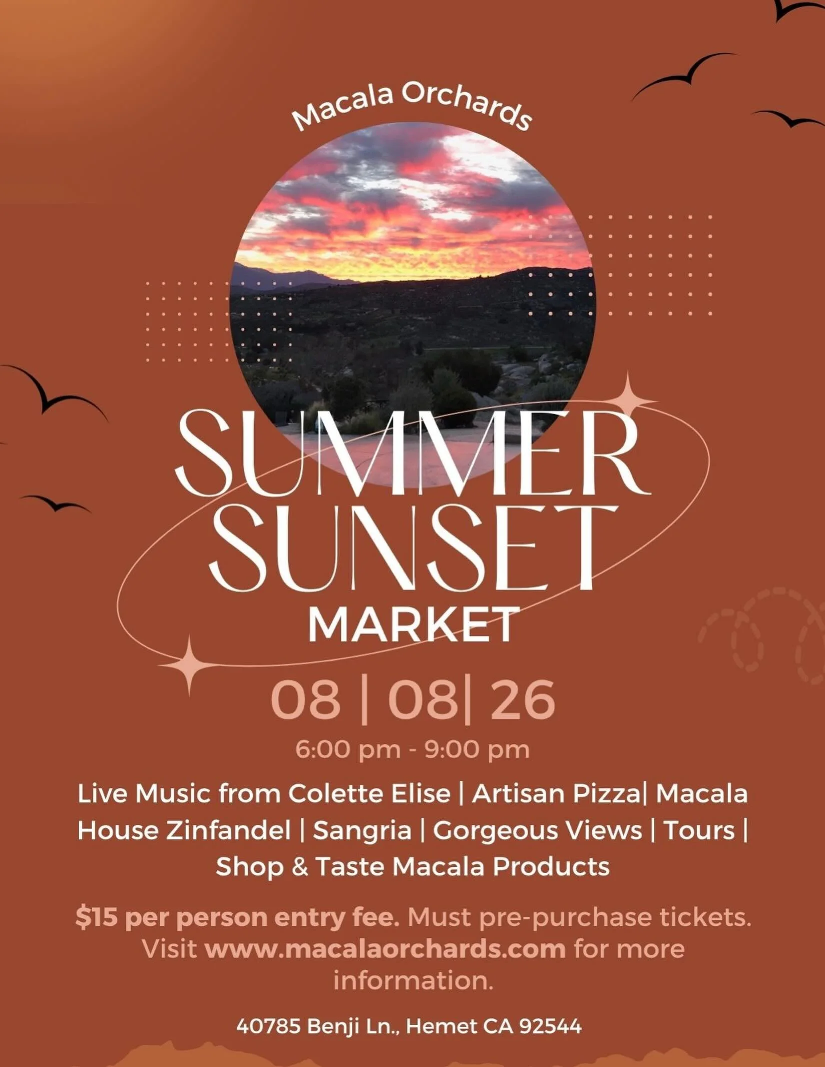 Our annual evening event is back and tickets are on sale now! Don&rsquo;t miss out on artisan pizza, beautiful views and live music from @coletteelisemusic 

Link to purchase tickets in bio!