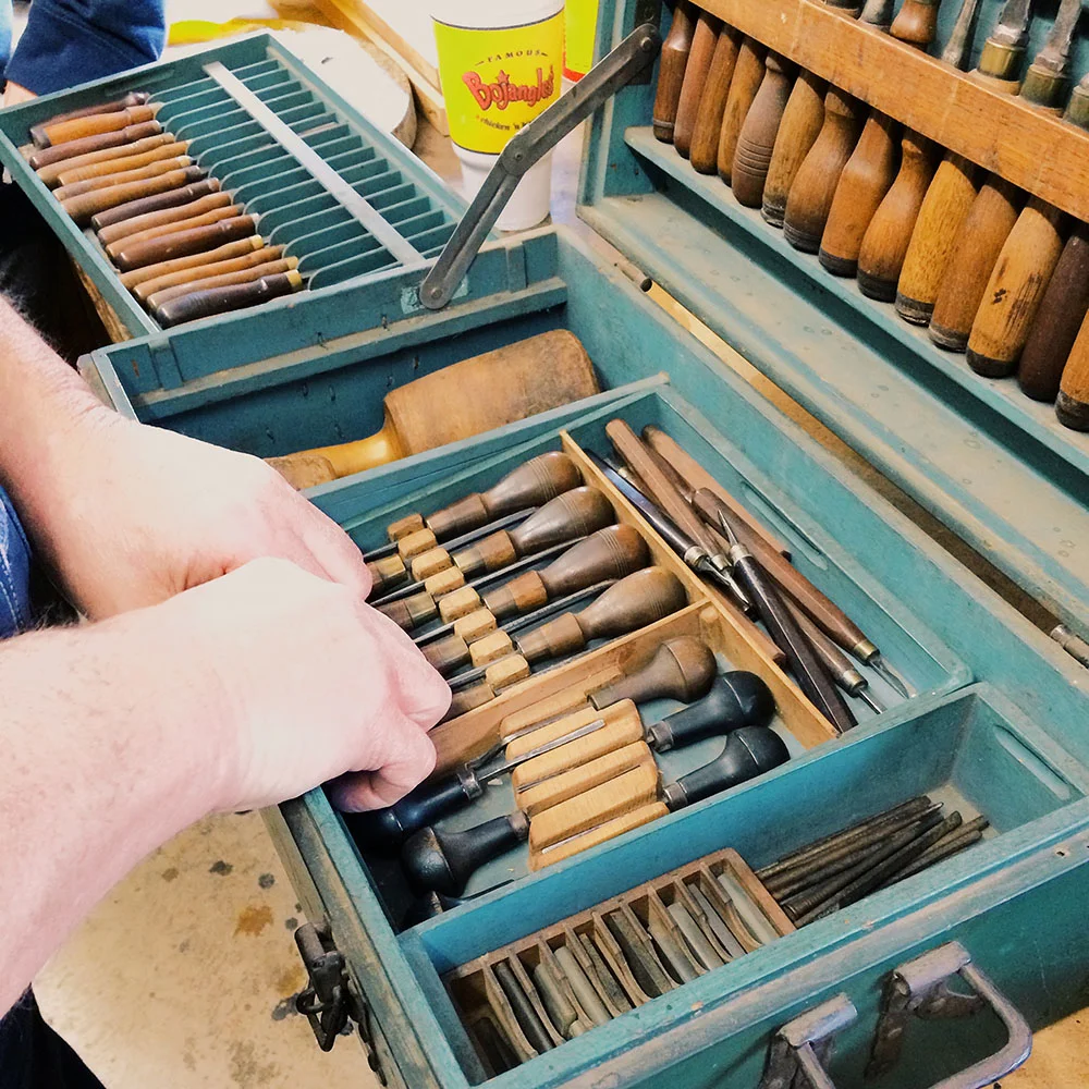 Woodworking chisels. Most handmade.