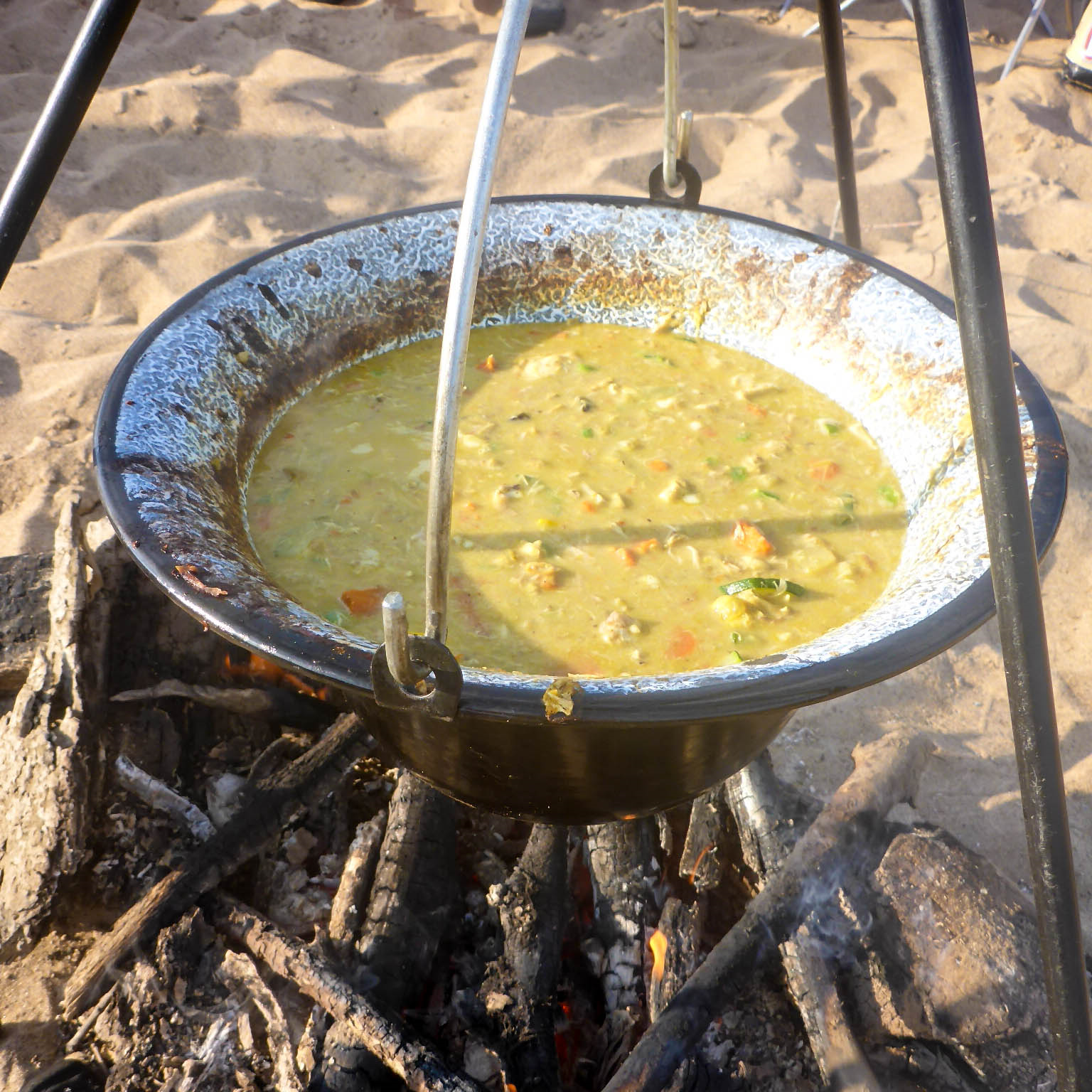 Chicken vegetable curry with rice