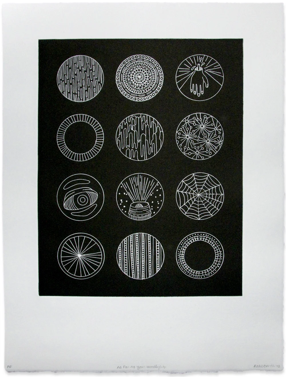 As Far As Your Headlights, relief etching, 20 x 30