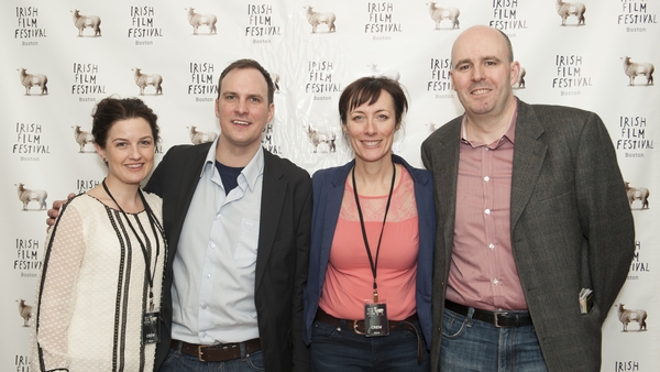 Siobhan Fanning, Director Alex Fegan, Dawn Morrissey & Kevin Mulchahy before the screening of The Irish Pub Film .