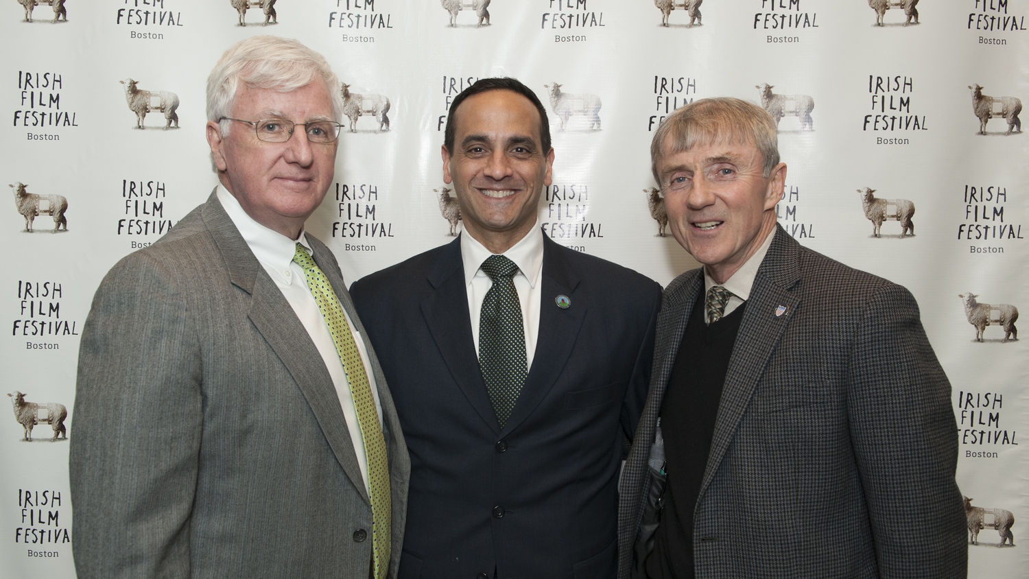  Steve Greeley, Executive Director of the American Ireland Fund, Mayor Joseph Curtatone and Alderman&nbsp;Jack Connelly. 