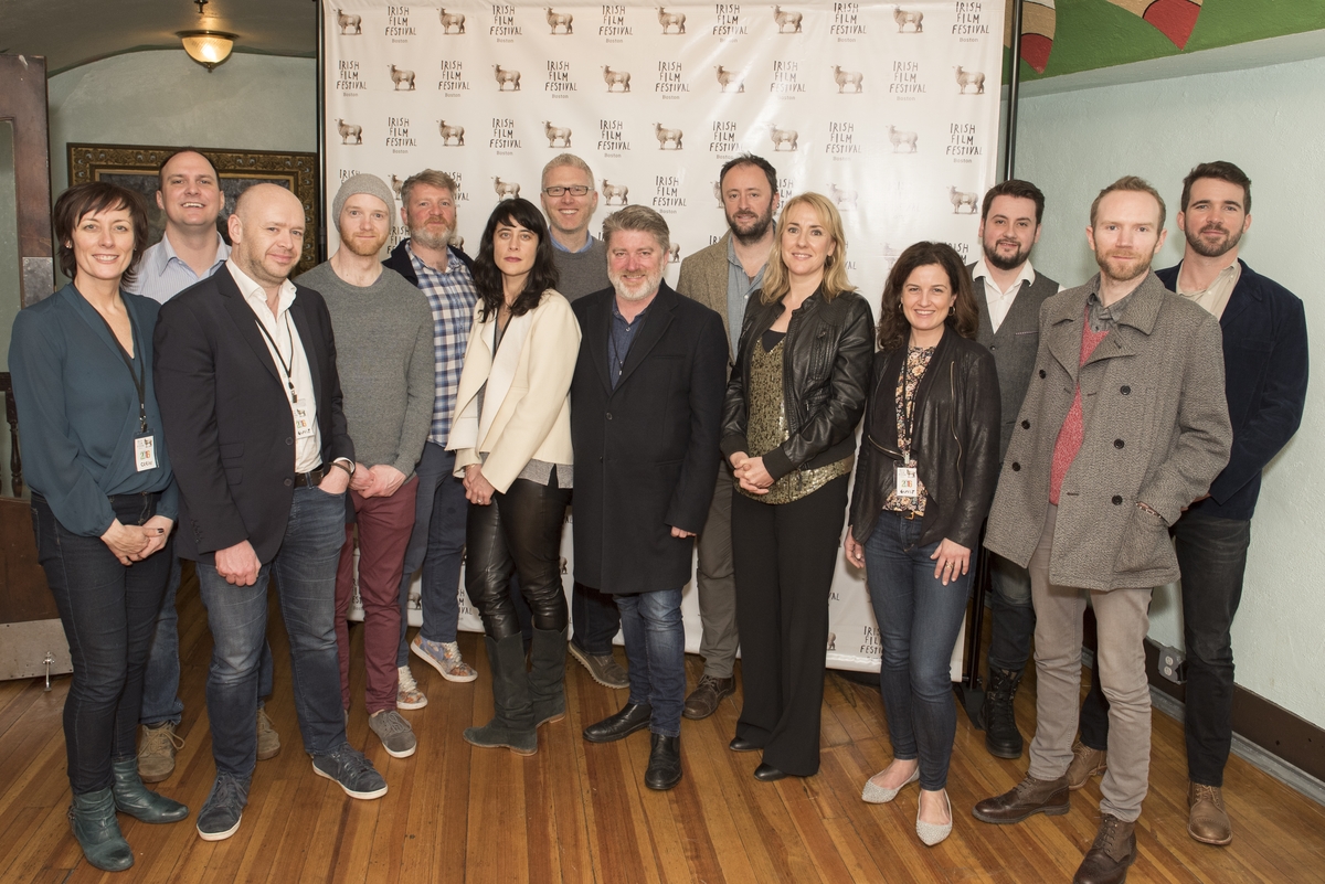  L-R:&nbsp;Dawn Morrissey (Irish Film Festival, Boston)&nbsp;Alex Fegan (Older Than Ireland),&nbsp;Andrew Kavanagh (City of Roses), Shaun O'Connor (Pat), Kev Cahill (More Than God), Simone George (Unbreakable: The Mark Pollock Story), Ross Whitaker (