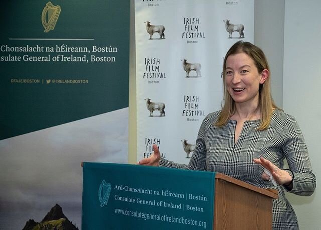 Huge thank you to Irish Consul General, Laoise Moore, for hosting the official launch of the program for this year's Irish Film Festival at the Irish Consulate, via the Department of Foreign Affairs Emigrant Support Program.

It was wonderful to also welcome Invest Northern Ireland, and Peta Conn, their Executive Vice President, and sponsor of our opening night Breakthrough Feature Film, A Bump Along the Way, on March 19th.

Here's to a wonderful month of Irish events across Boston &amp; our 20th Film Festival from March 19 - 22. 💚