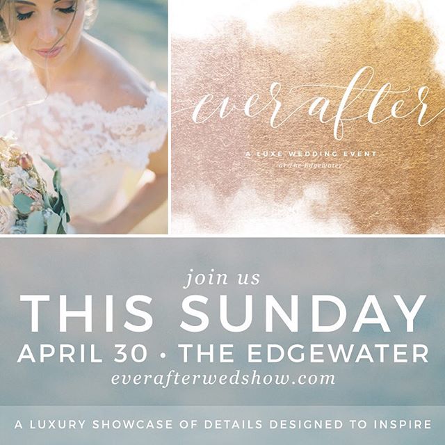 Looking forward to meeting all the newly engaged couples this Sunday!  @cherrybevents @wisconsinbride @eventessentialsmadison  @theedgeh2o @everafterwedshow #wisconsinwedding #madison #engaged #everafterwedshow