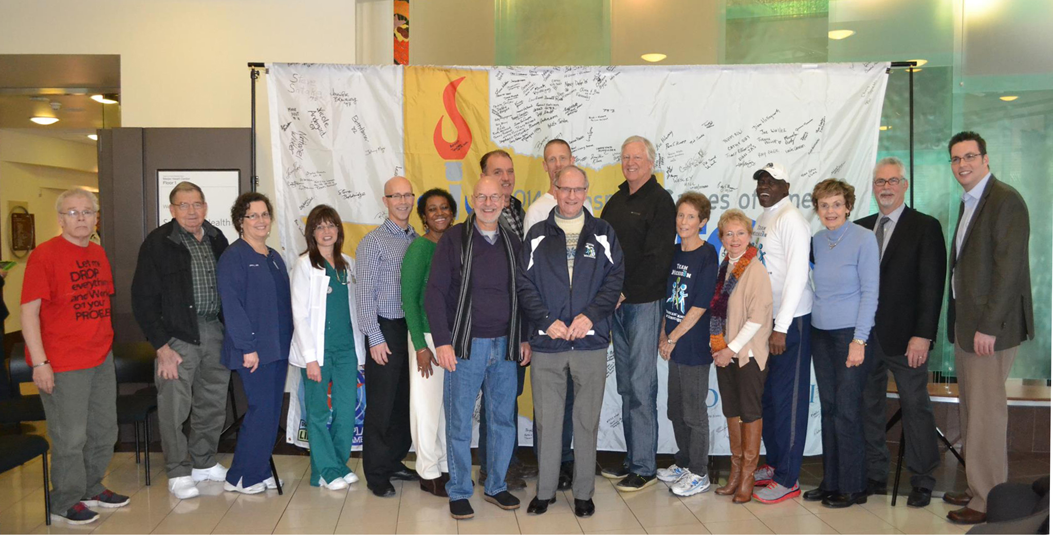 Flag signing at Spectrum Hospital in Grand Rapids