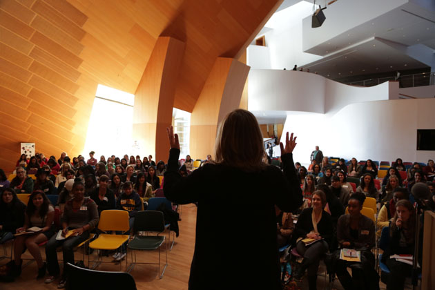Talking to our group of women and girls at our 12th Annual WriteGirl Songwriting Workshop at Disney Hall.jpg