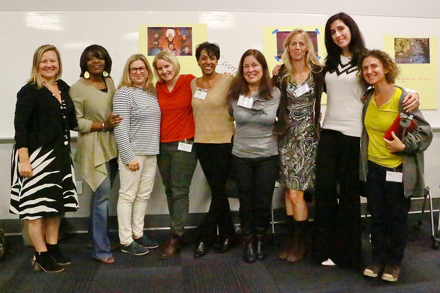  executive director keren taylor and the female journalist panelists from the day