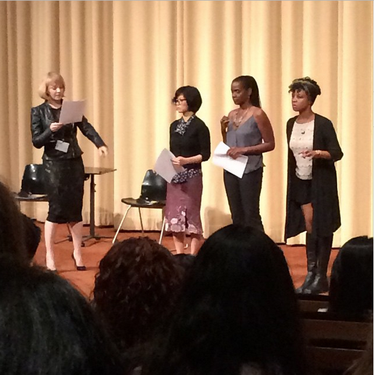 Actors perfroming at Lights, Camera, WriteGirl! 2015