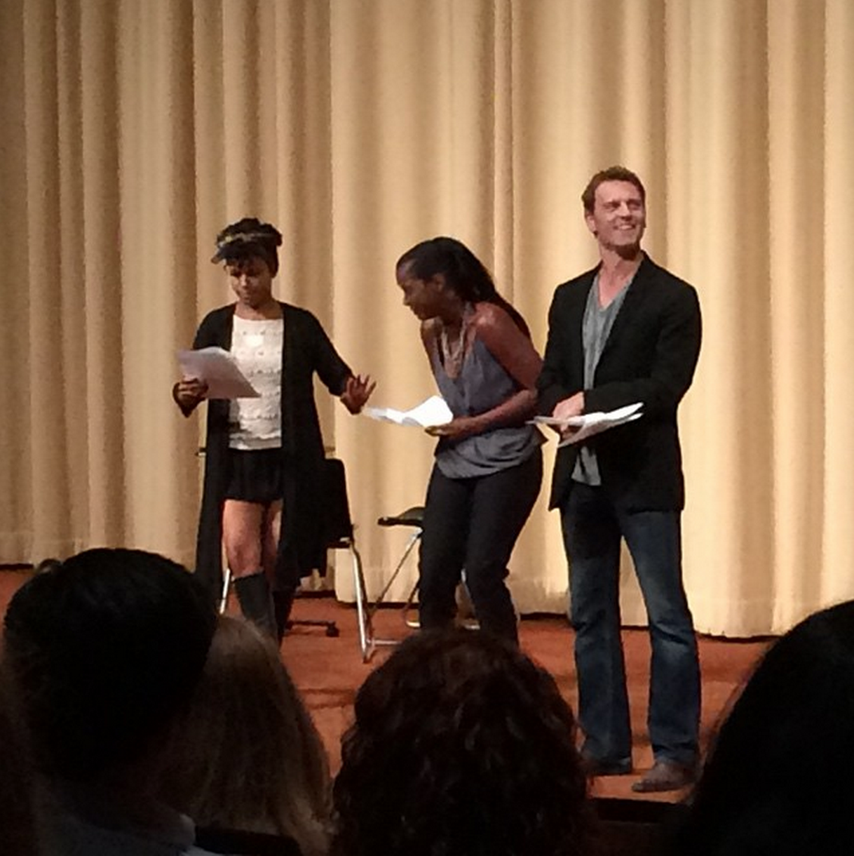Actors performing at Lights, Camera, WriteGirl! 2015