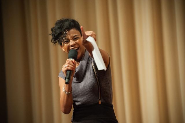  Actor Aasha Davis (Friday Night Lights) performed our girls' scenes at Lights, Camera, WriteGirl! 