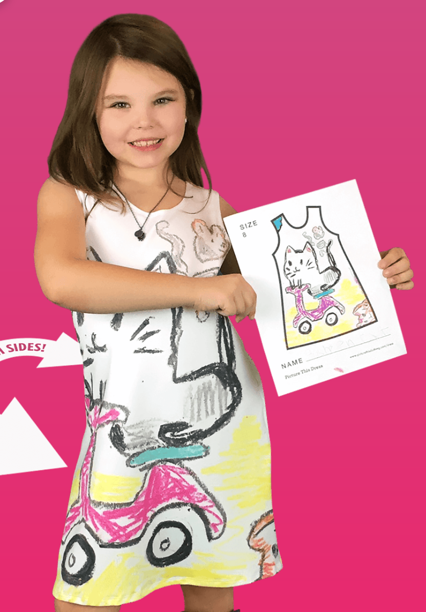 Gigi on the Picture This Clothing “Dress” landing page on launch day, August 17, 2016