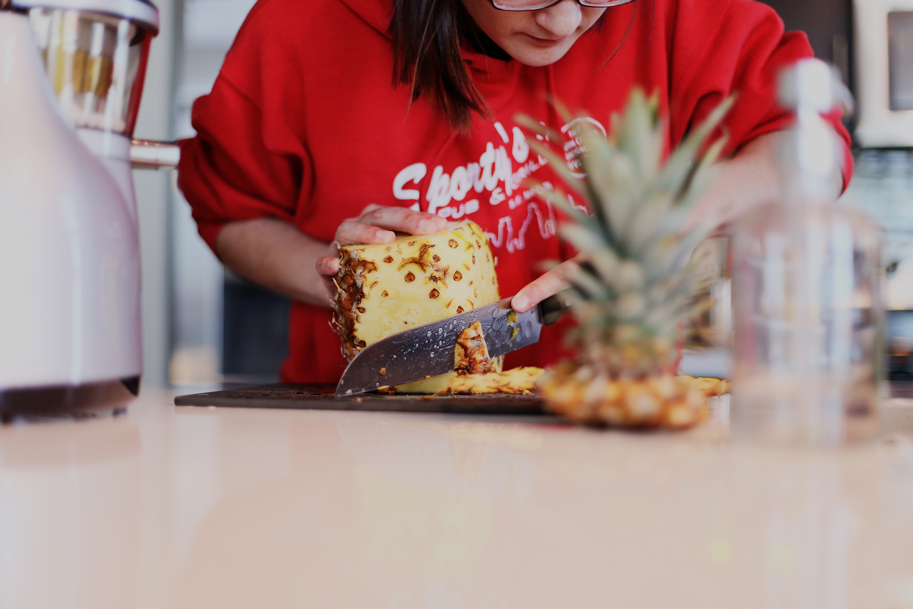 Tanya made us freshly squeezed(?) pineapple juice. it was the BEST.
