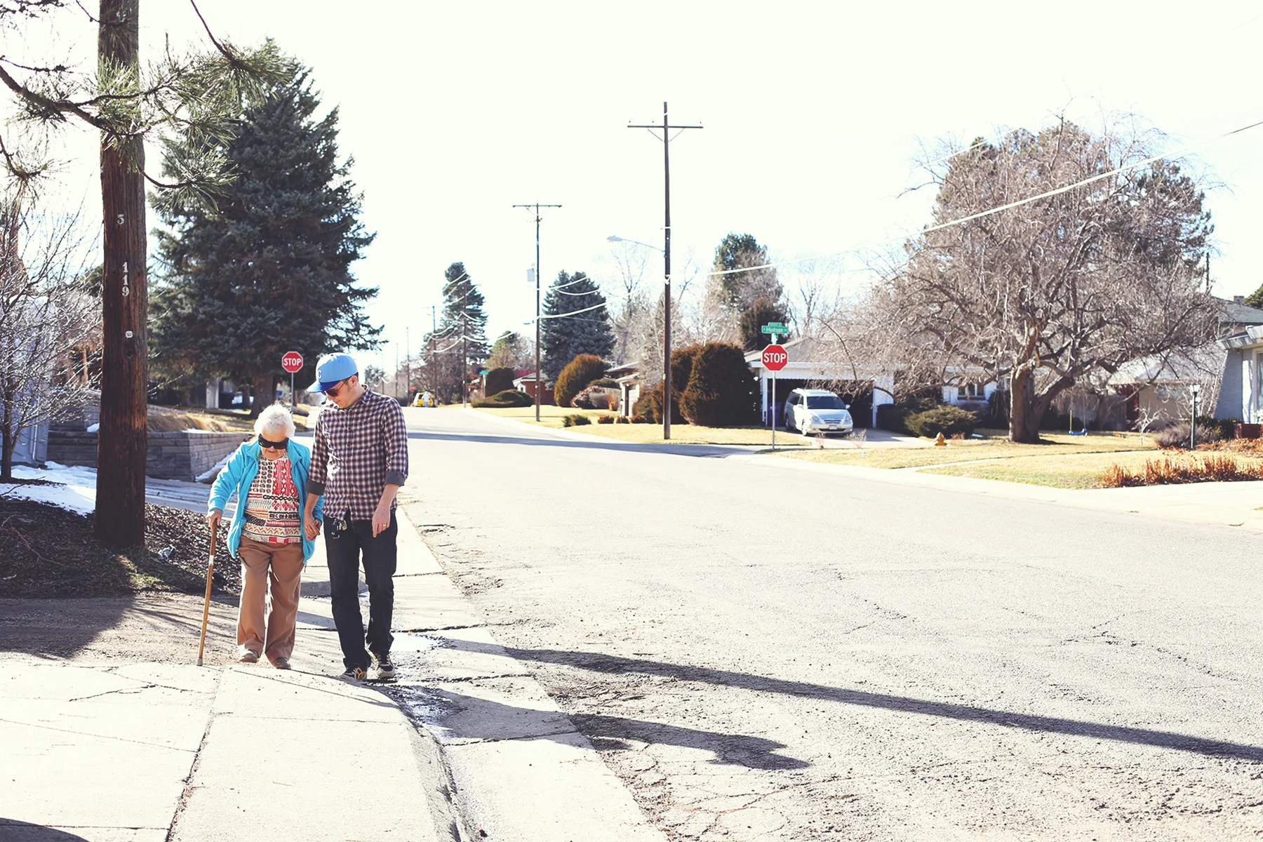 an after dinner stroll around the block.