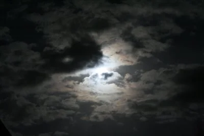 The moon before an eclipse at St. Martin de la Lieue