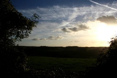Autumn sun on the heights of Glos near Lisieux