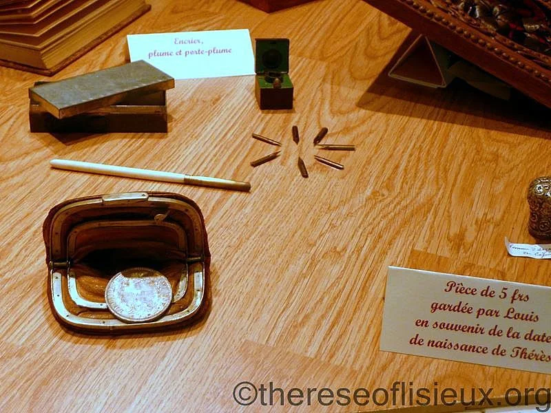 The five-franc coin Louis Martin kept as a souvenir of St. Therese's birth