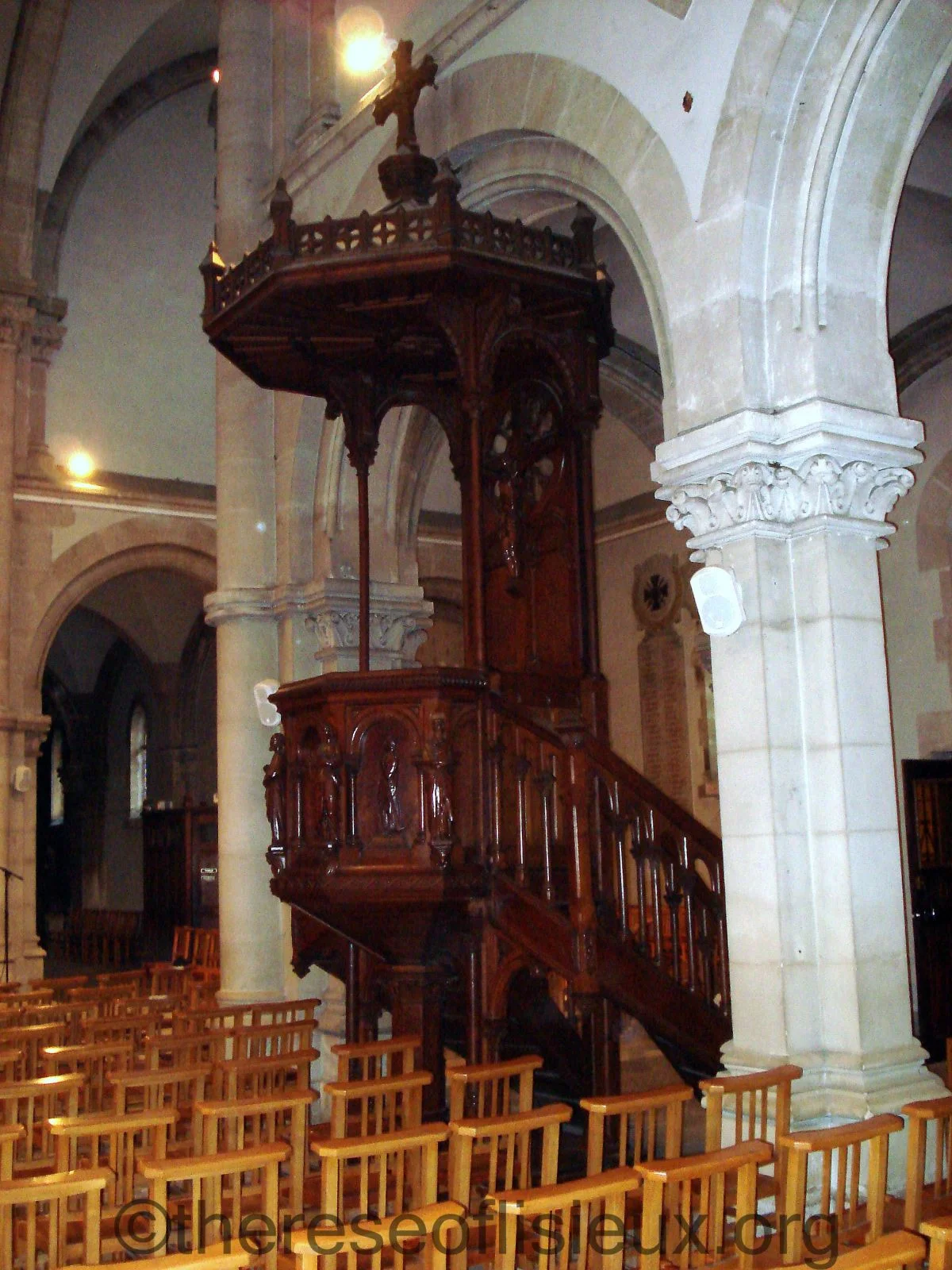 Pulpit of St. Pierre de Monsort, Louis and Zelie's parish church till 1870