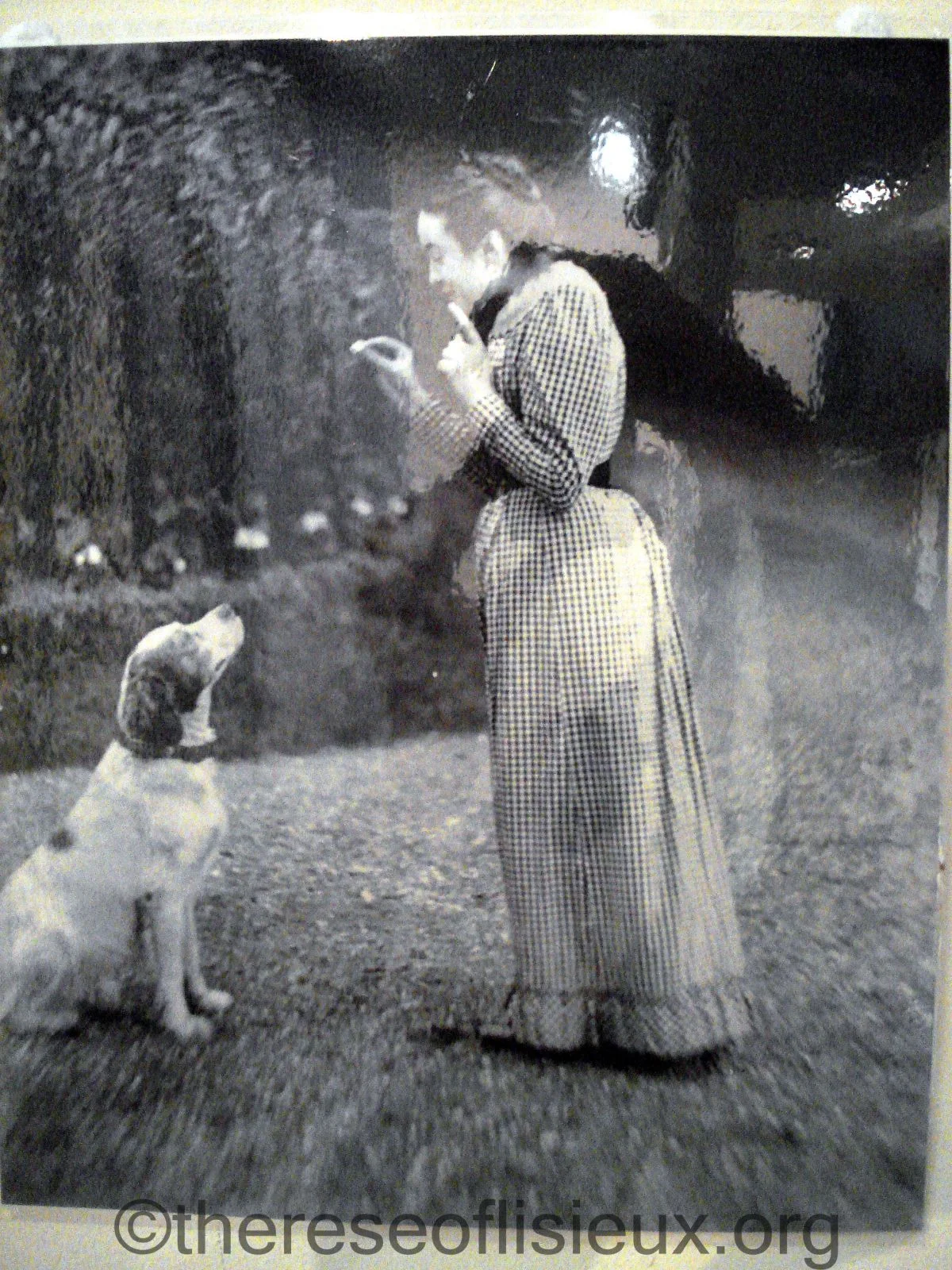 Celine Martin with Therese's spaniel, Tom