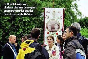 July 12 at Alencon: several dozen couples walked in the steps of the parents of Saint Therese