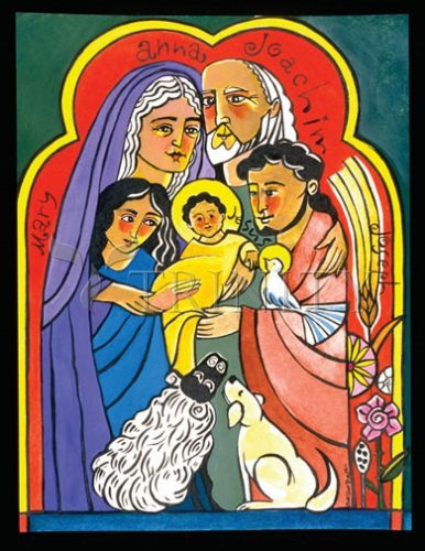 The extended holy family, an icon by brother michael o'neill mcgrath, osfs. available from trinity icons PURCHASES THROUGH THIS LINK SUPPORT THIS WEB SITE. THANK YOU.