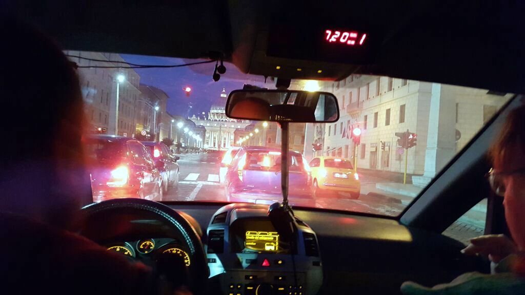 Taking a cab to the canonization